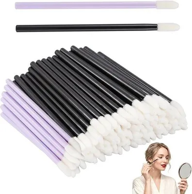 Produktbild von 110 Stück Einweg-Wimpernbürsten, Mikroborsten für Wimpernverlängerungen, Applikatoren für Kosmetik, Reinigungsstäbchen