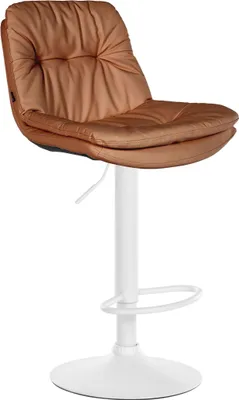Produktbild von Barhocker Laurel Kunstleder, Farbe:braun, Material Gestell:Metall matt schwarz