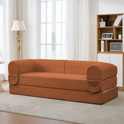 Immagine prodotto di Divano letto modulare in velluto, a due posti, con funzione letto