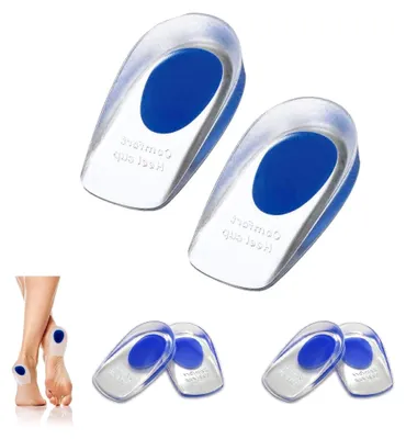 Produktbild von 2 Paar Fersensporn-Einlagen, Orthopädische Gel-Einlagen für Schuhe, Gel-Sohlen zur Schmerzreduktion, Bequeme Schuheinlagen für Fersensporn (S (35-39))
