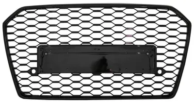 Imagen del producto de Rejilla delantera para AUDI A6 C7 4G, modelo restyling (rediseñado) de 2015-2018, con aspecto RS6, con parrilla central negra.