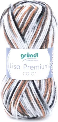 Produktbild von Gründl Wolle Lisa Premium color 50 g schwarz-grau-weiß-color