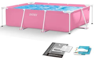 Zdjęcie produktu dla Intex 28266NP, 1662 l, Basen ramowy, Dziecko i dorosły, Niebieski, Różowy, Biały