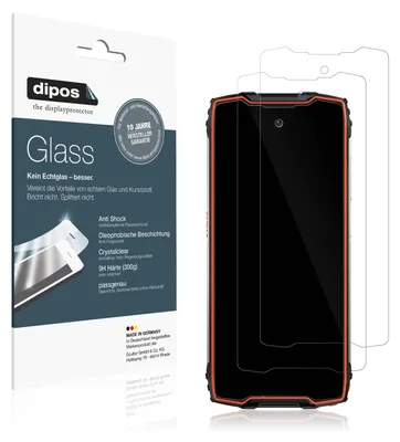 A product package for screen protectors is shown next to a smartphone with screen protectors applied.