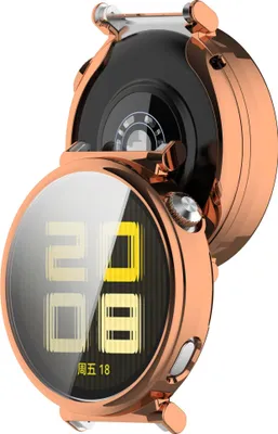 Produktbild von Etui z osłoną ekranu Bizon Case Watch Felipe do Huawei Watch GT 5 41 mm, różowozłote