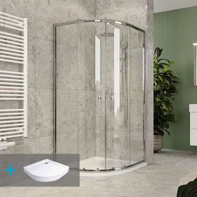 Obrázok produktu pre Mereo Kora - Sprchový kút 900x900 mm, s vaničkou a príslušenstvom, chróm/číre sklo CK35123ZH