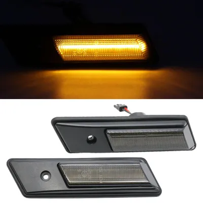 Für BMW E32 E34 E36 2x LED Seitenblinker Blinker in Schwarz Smoke in der Farbe Schwarz von Goingfast