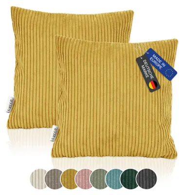 Obrázok produktu pre Dva vankúšové poťahy z tkaniny CORD (40 x 40 cm) so zipsom