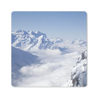 Produktbild von MuchoWow® Mauspad Mousepad Alpen - Schnee - Berg 30x30 cm - Mousepads - Maus Mat - Pad - Mausunterlage - Gaming