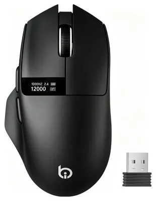 Obrázek produktu pro Bezdrátová Bluetooth myš G9Pro s LED displejem, černá, s možností připojení ve třech režimech