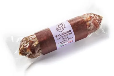 Productafbeelding van Salamini, gemaakt van puur varkensvlees, met Amarone, ongeveer 250 gram - Bazza