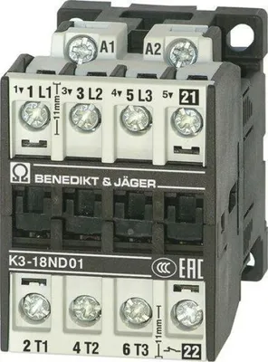 Zdjęcie produktu dla Benedict SCHÜTZ 7,5KW 3~400V, 380-415V (K3-18ND01 400)
