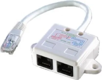 Zdjęcie produktu dla VALUE T-Adapter Cat. 5e, UTP, 0,17 m, RJ-45, RJ-45, Biały
