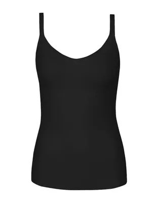 Immagine prodotto di Canotta nera elasticizzata Pieces Plain - XS-S