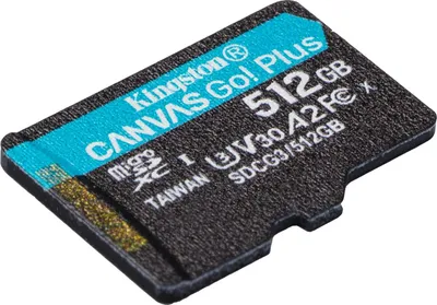 Produktbild von Kingston Technology 512GB microSDXC Canvas Go Plus 170R A2 U3 V30 Einzelpack ohne Adapter, 512 GB, MicroSD, Klasse 10, UHS-I, 170 MB/s, 90 MB/s