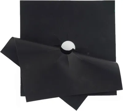 Obrázok produktu pre Sada 4 ochranných fólií na plynové sporáky Krumble - Odrezávacia ochranná fólia - 27 x 27 cm - Sivá