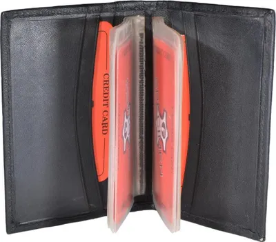 Immagine prodotto di Portafoglio per carte di credito, formato verticale, con 12 scomparti, in Pelle sintetica