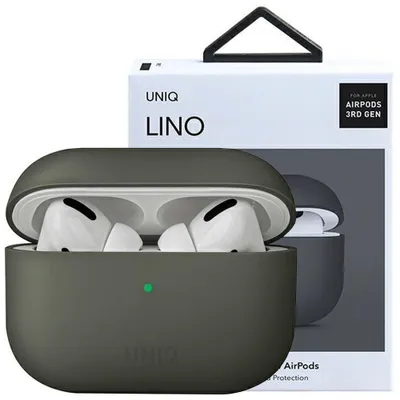 Zdjęcie produktu dla Uniq Etui Lino Airpods Pro Silicone Szary/Grey Moss