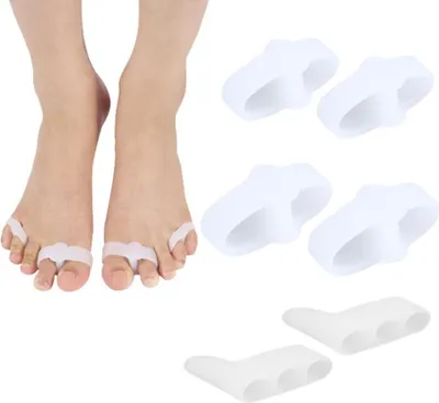 Produktbild von Zehenspreizer, kleiner Zeh Hallux Valgus Zehenspreizer, Silikon-Zehenmanschetten (3 Paare) | Für Fußpflege, Alltag, Schmerzlinderung