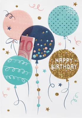 Produktbild von Geburtstag  unverpackt  Geldkarte  Glückwunschkarte im Format 116 x 16