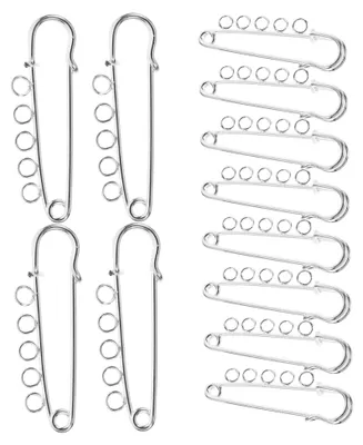 Produktbild von 10stücke Sicherheitsnadeln Mit Löchern Für Broschen Zum Selbermachen Pins Mit Verschluss Für DIY Schmuck Und Handarbeiten