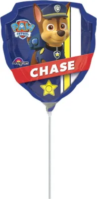 Produktbild von amscan Folienballon Mini Shape PAW PATROL Chase luftgefüllt auf Stab
