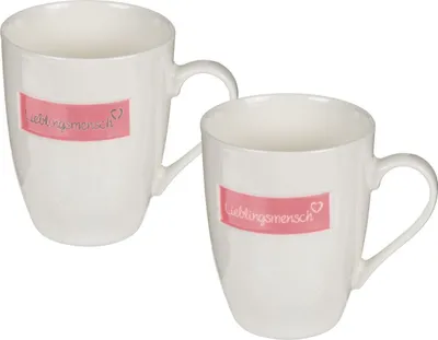 Produktbild von Becher »Lieblingsmensch«, rosa.