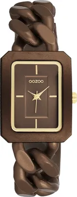 Productafbeelding van Oozoo dameshorloge met kunststof band, model UOC11276, bronzen kleur, analoog, quartz uurwerk