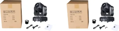 Immagine prodotto di Luce a testa mobile a LED, controllo DMX, potente LED da 75W, 2 pezzi, spina UE