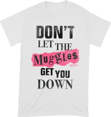 Obrázok produktu pre Harry Potter - "Muggles Clippings" Tričko pre mužov/dámy Uni BI274 (M) (Biela/čierna/ružová)