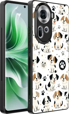 Immagine prodotto di Smartphonica Custodia per telefono adatta per Oppo Reno 11 con stampa di cani - TPU cover posteriore design cane