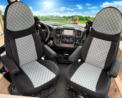 Produktbild von Wohnmobil Sitzbezüge für Aguti GIS-Liner und Milan-Sitze GT401 Schwarz/Grau