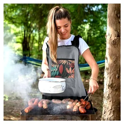 Produktbild von Damen Gartenschürze, strapazierfähig, mit Taschen, für Küche, Malerei und Arbeit