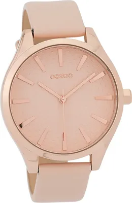Produktbild von Oozoo Leder Damen Uhr Analog Quarzuhr Armband rosa Timepieces D2UOC9686A