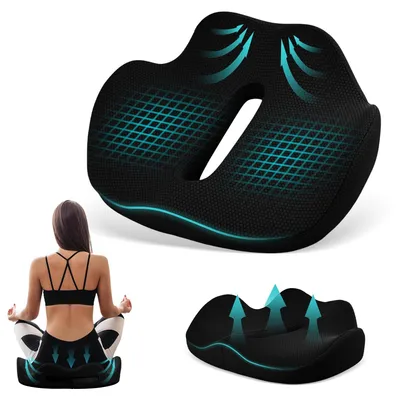 Obrázok produktu pre Ergonomická pamäťová pena vankúš s dutým jadrom, vhodný do auta aj do kancelárie
