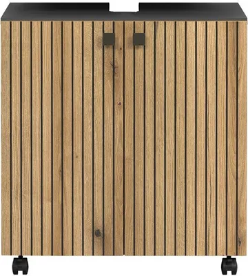 Zdjęcie produktu dla Szafka pod umywalkę na kółkach, 2 drzwi, 60 cm szerokości - PUREBLISS