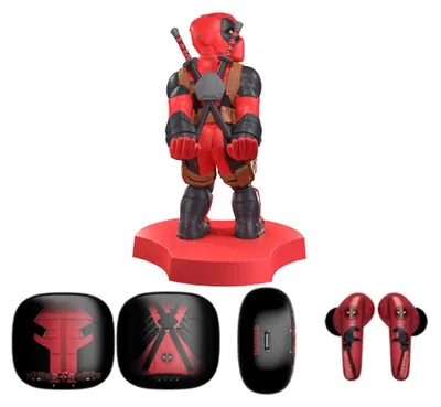 Image de Exquisite Gaming - Słuchawki bezprzewodowe Marvel Deadpool z mini figurką