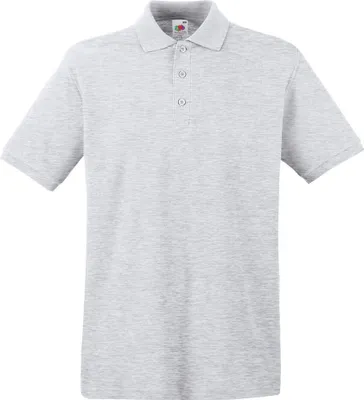 Produktbild von Fruit of the Loom Herren kurzarm Poloshirt Polo Shirt Polohemd T-Shirt, Größe:M, Farbe:Ash