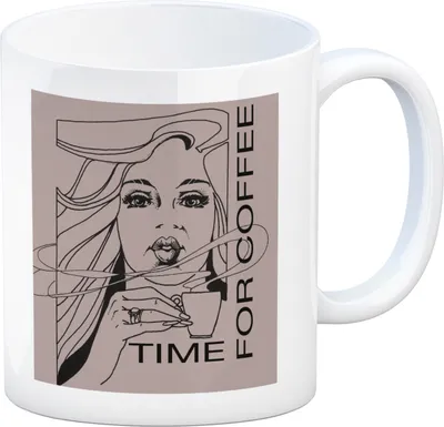 Produktbild von time for coffee Kaffeebecher mit Spruch