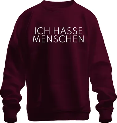 Obrázek produktu pro I Hate People Saying Sarcasm AntiSocial Minimalistická uni mikina, burgundská, S