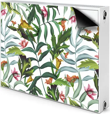 Produktbild von Magnet Radiator Magnet Mat Heizkörper Heizung Verkleidung Abdeckung 100x60 cm  - Tropisch, flora