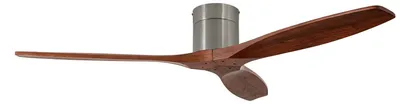 Image de Forlight - Ventilateur de plafond Stem Evo, diamètre 132 cm, moteur DC silencieux, 30 W, 6 vitesses, télécommande incluse, pour pièces de 20 à 32 m², finition bois foncé, pales en bois foncé, mode été/hiver