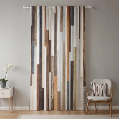 Produktbild von Vorhang mit Holzstreifen 117 x 229 cm