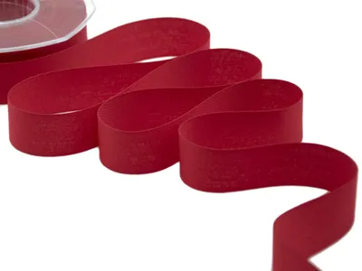 Poly-Katoenband matt rot 25 mm x 25 m für Geschenke