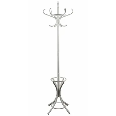 Zdjęcie produktu dla Drewniany wieszak stojący do domu, biura, restauracji, hotelu, średnica 50 cm, wysokość 184 cm, kolor biały