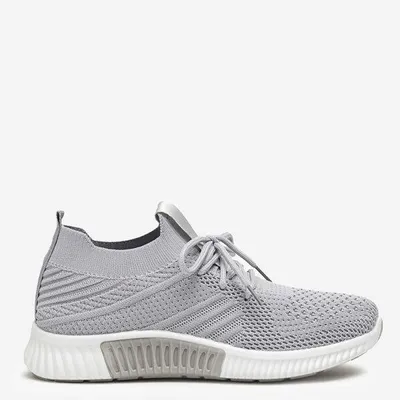 Produktbild von Damen Stoff-Sneakers - Grau, leichte Freizeitschuhe, Größe 38