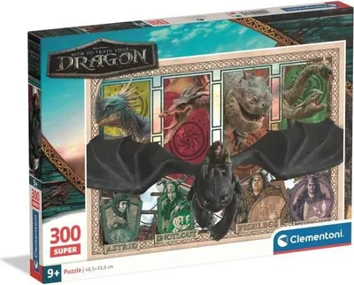 Obrázek produktu pro CLEMENTONI - Jak vycvičit draka - 300 dílků puzzle