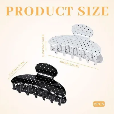 Obrázek produktu pro Spínací sponky do vlasů, 2 kusy, velké sponky s pevnou fixací, vhodné pro ženy s hustými vlasy, pro účesy a pro běžné nošení