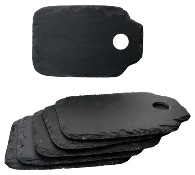 Produktbild von Ritzenhoff 6x Schieferplatten 26x16,5cm Untersetzer Servier-Teller mit Griff