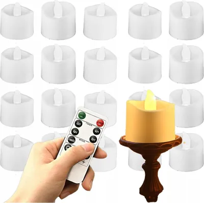Image de Bougies à réchaud LED 20 pièces avec télécommande et minuterie Décoration Sans flamme